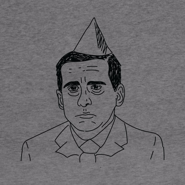 Michael Scott with Party Hat by FalconArt